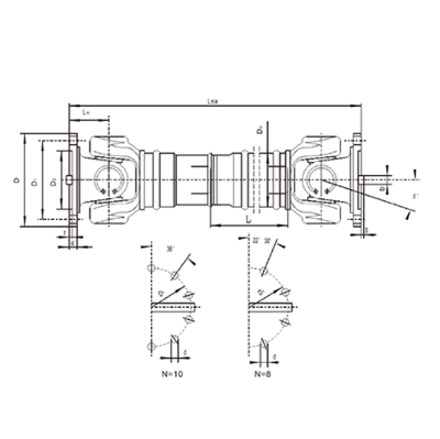 SWC-DH 短伸缩焊接式万向联轴器